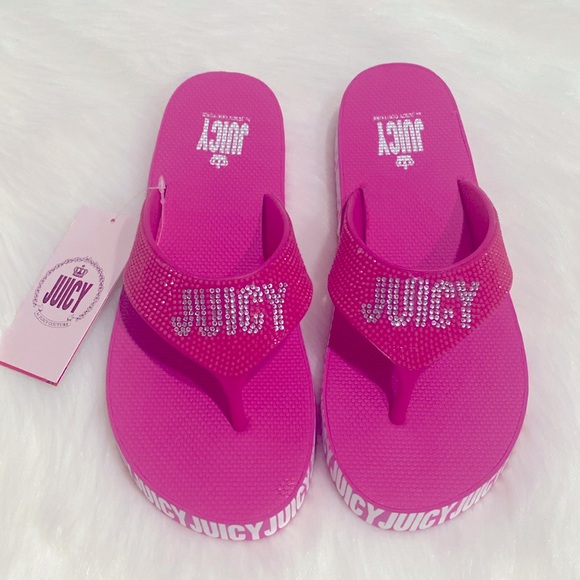 Juicy Couture Shoes - Juicy Couture Rhinestone Flip Flop New Excellent Condition